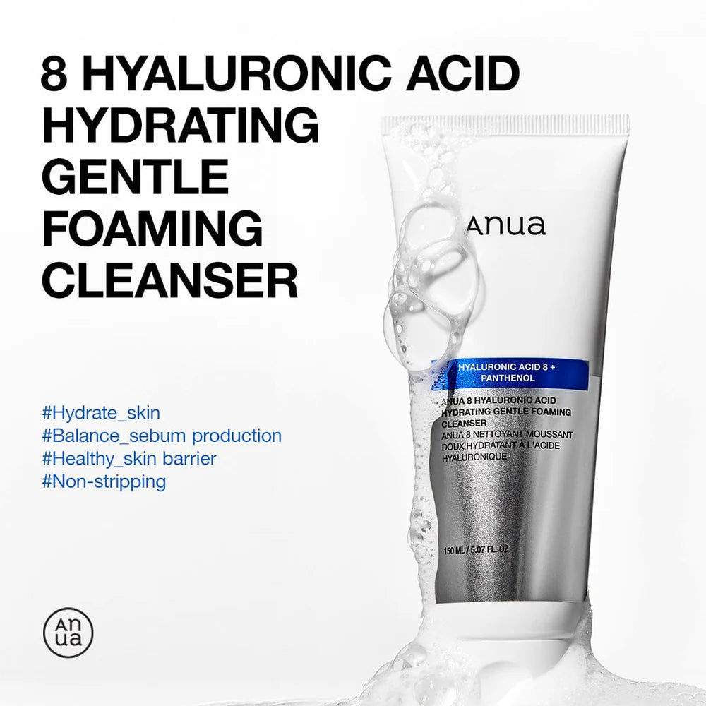 ANUA 8 Hyaluronic Acid Hydrating Gentle Foaming Cleanser 150ML